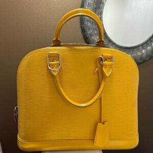 Louis Vuitton Yellow Satchel Bag